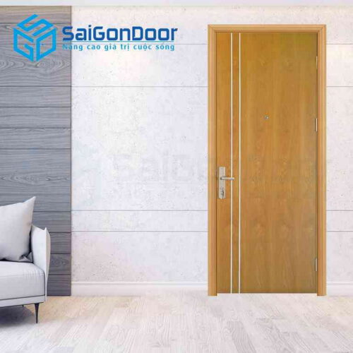 Cửa Gỗ MDF Veneer P1R2 soi 2
