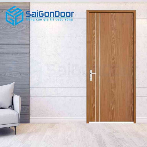Cửa Gỗ MDF Veneer P1R2 soi