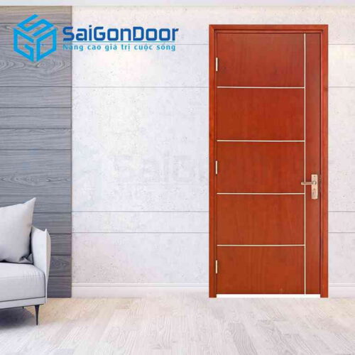 Cửa Gỗ MDF Veneer P1R5 xoan dao 3