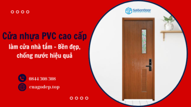 Cửa nhựa PVC cao cấp làm cửa nhà tắm – Bền đẹp, chống nước hiệu quả