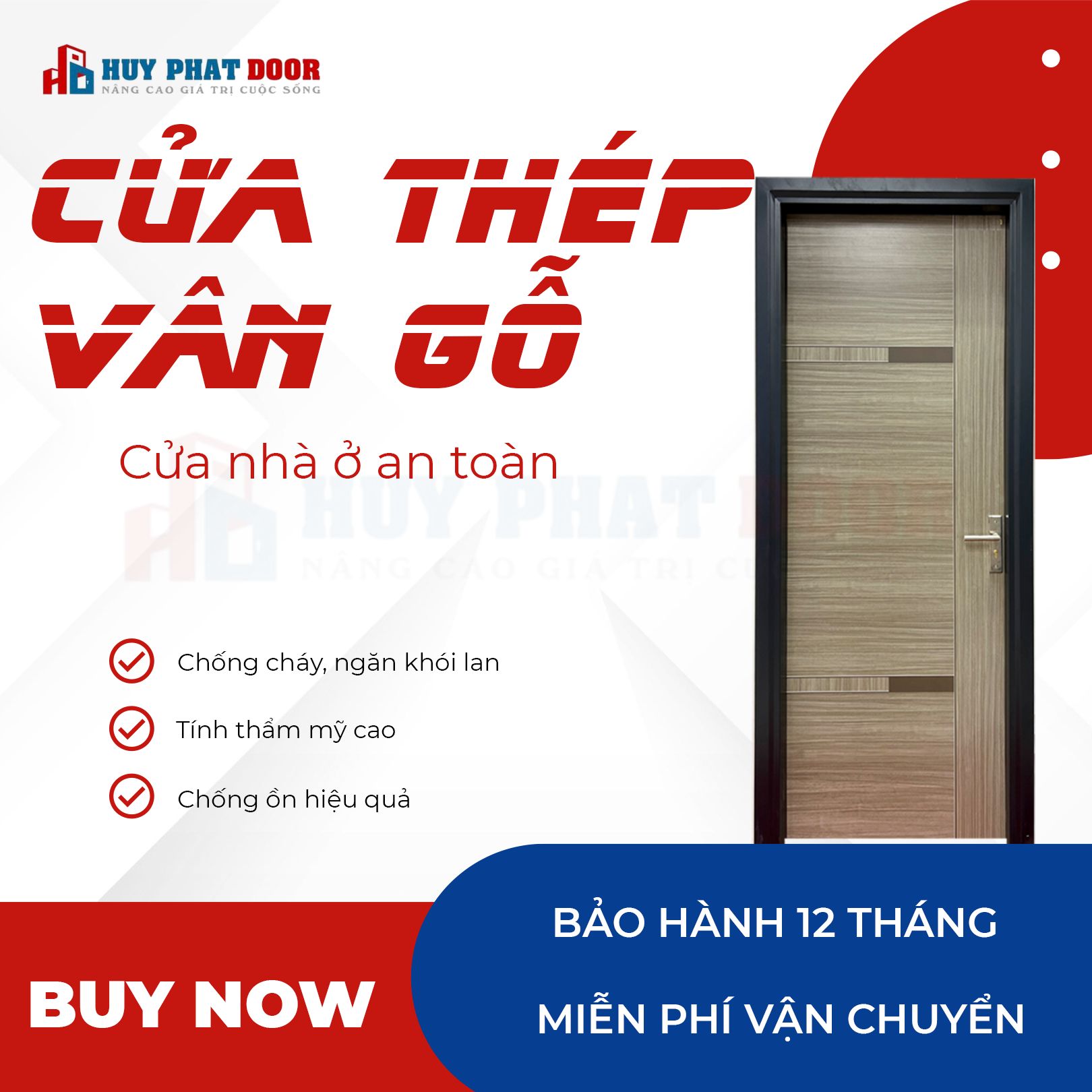 CẬP NHẬT BÁO GIÁ CỬA CHỐNG ỒN PHÒNG NGỦ HUYPHATDOOR MỚI NHẤT