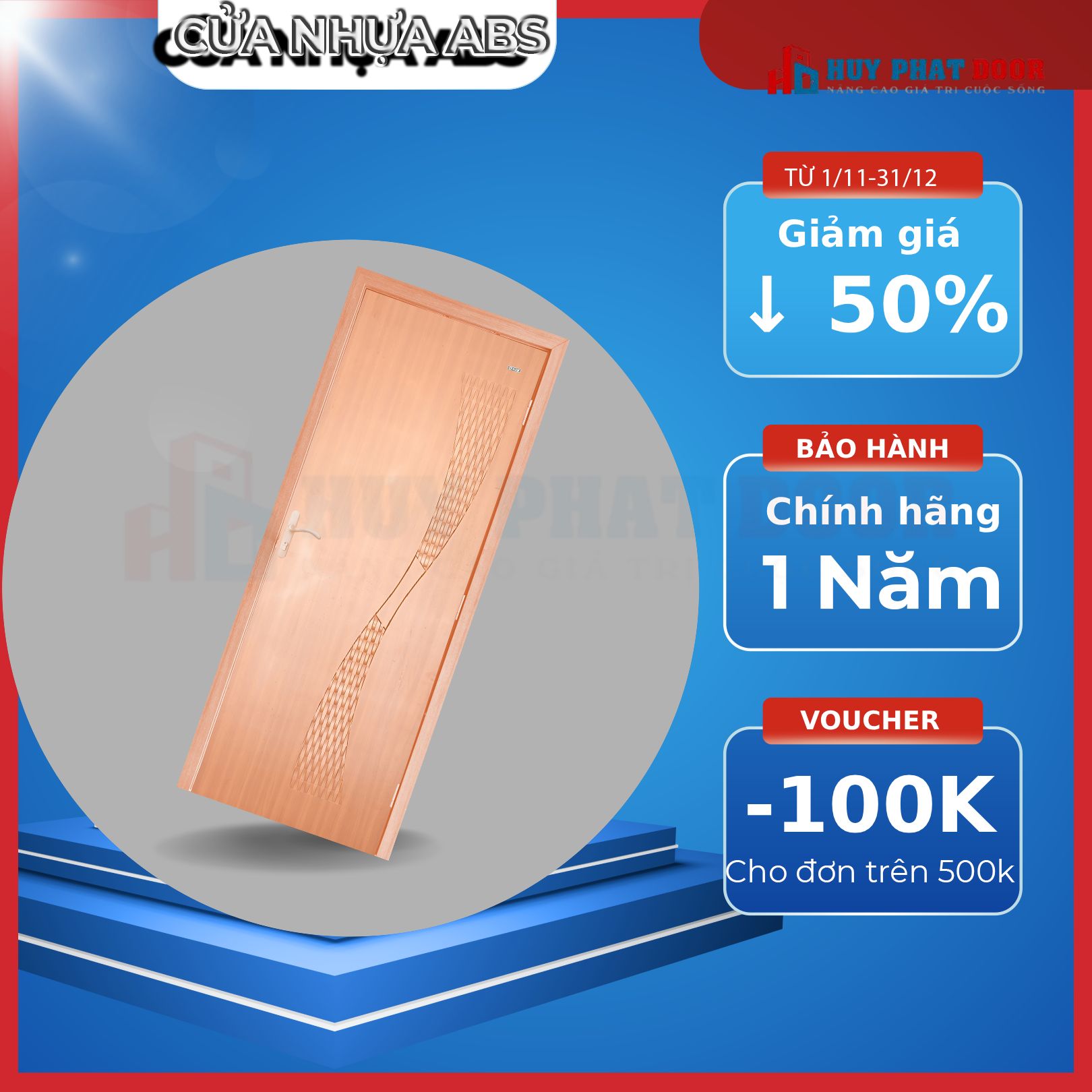CẬP NHẬT BÁO GIÁ CỬA NHỰA ABS HÀN QUỐC HUYPHATDOOR MỚI NHẤT