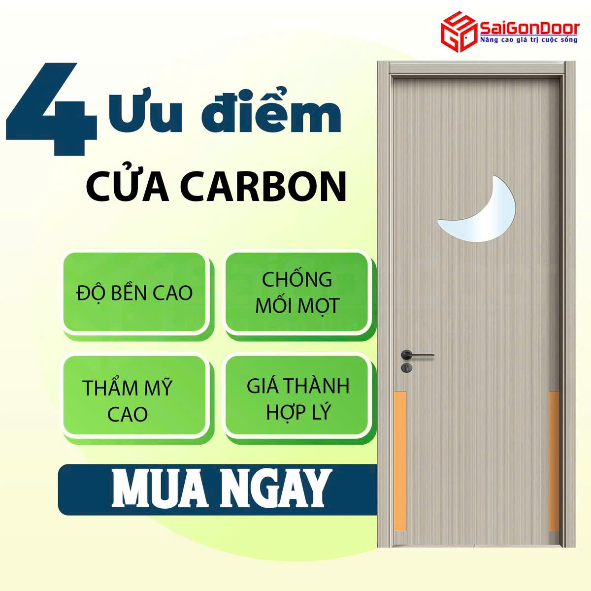 Cửa gỗ Carbon: Bước đột phá công nghệ mới cho không gian sống hiện đại và bền bỉ